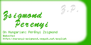 zsigmond perenyi business card